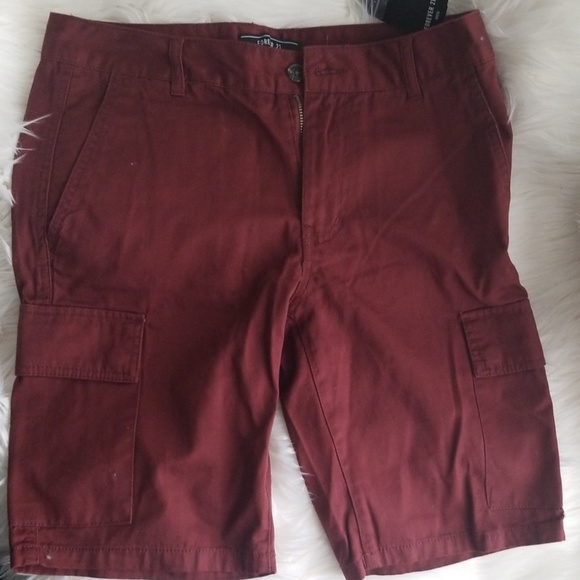 maroon cargo shorts